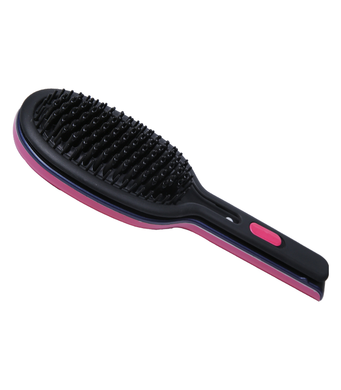 Hot Comb Keramik-Haarglätterbürste mit Private Label ZR-1001 Lockenwickler-Bürstenkamm